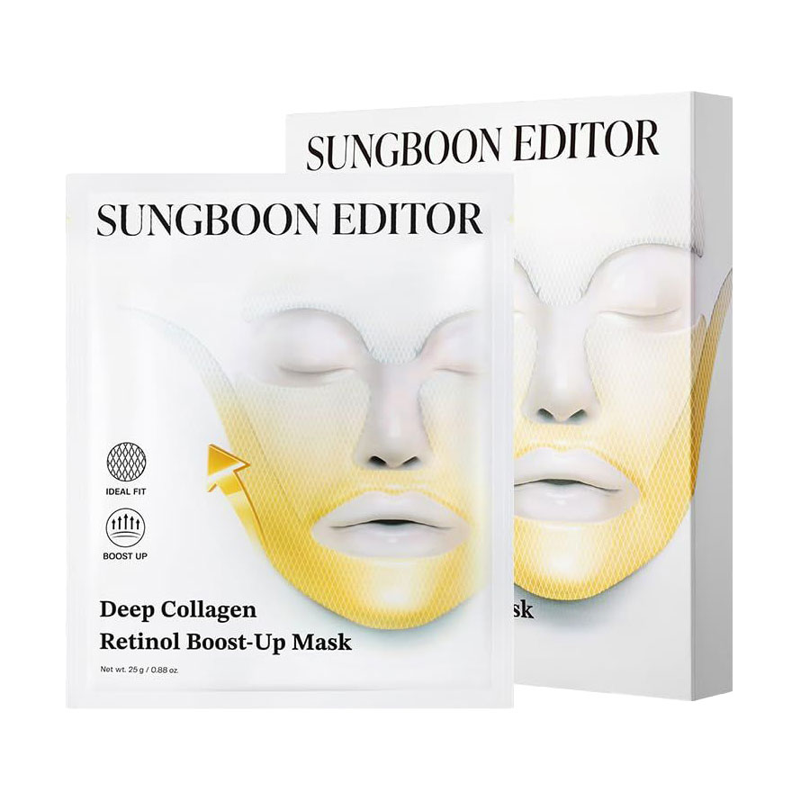 Маска для обличчя Sungboon Editor Deep Collagen Retinol Boost-Up Mask з колагеном та ретинолом, 4*25 г
